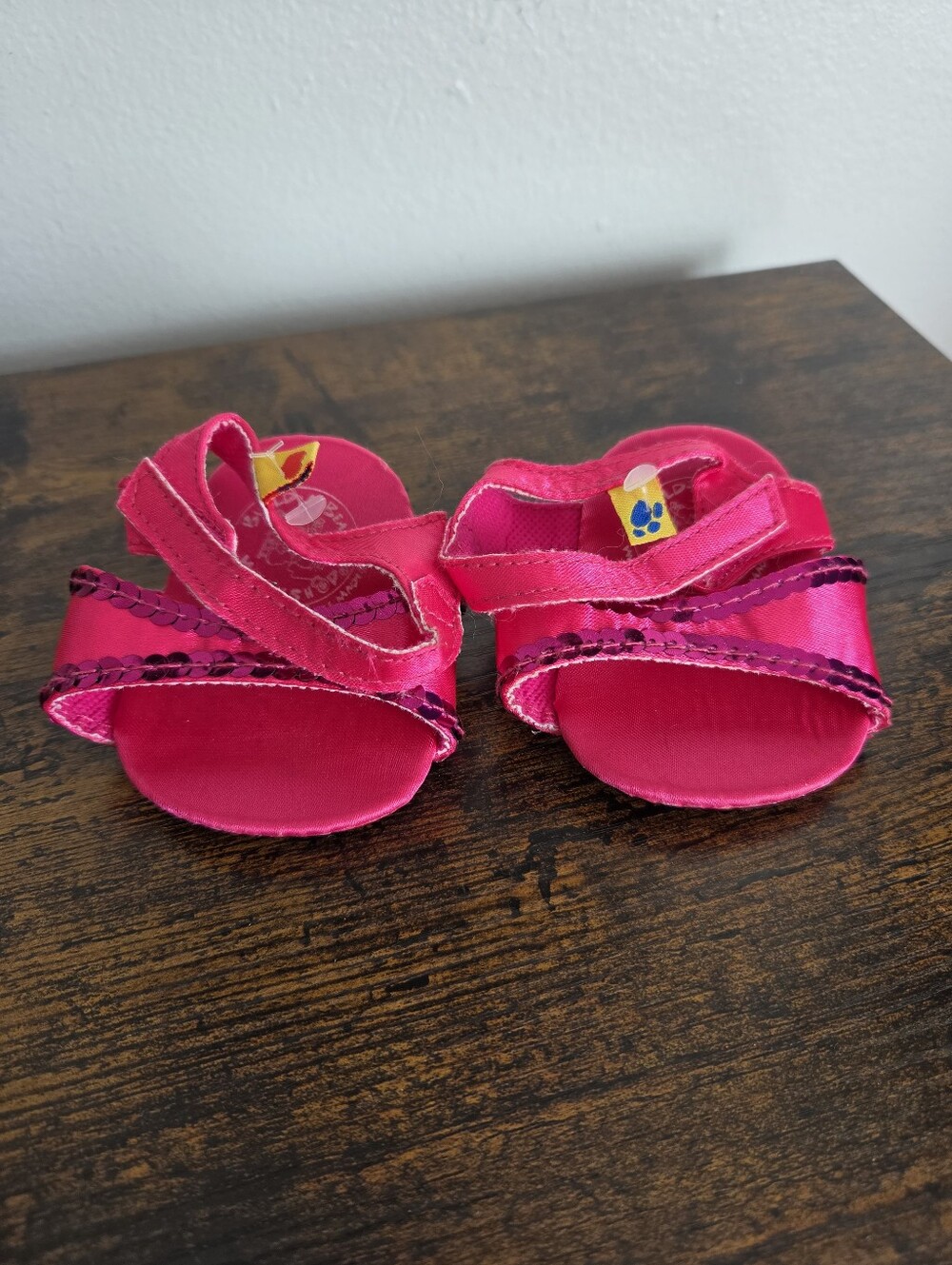 Build A Bear Pink Sequin Strappy Heels
